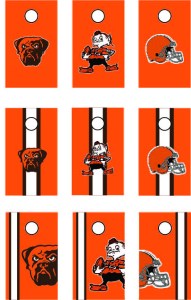 browns corn-hole boards