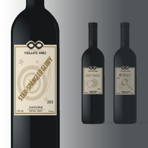 wine labels mock up
